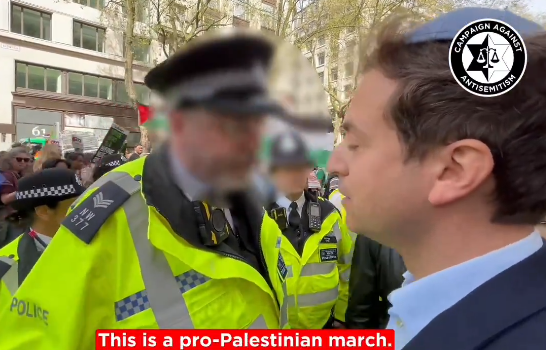Momento del vdeo difundido por 'Campaign Against Antisemitism'