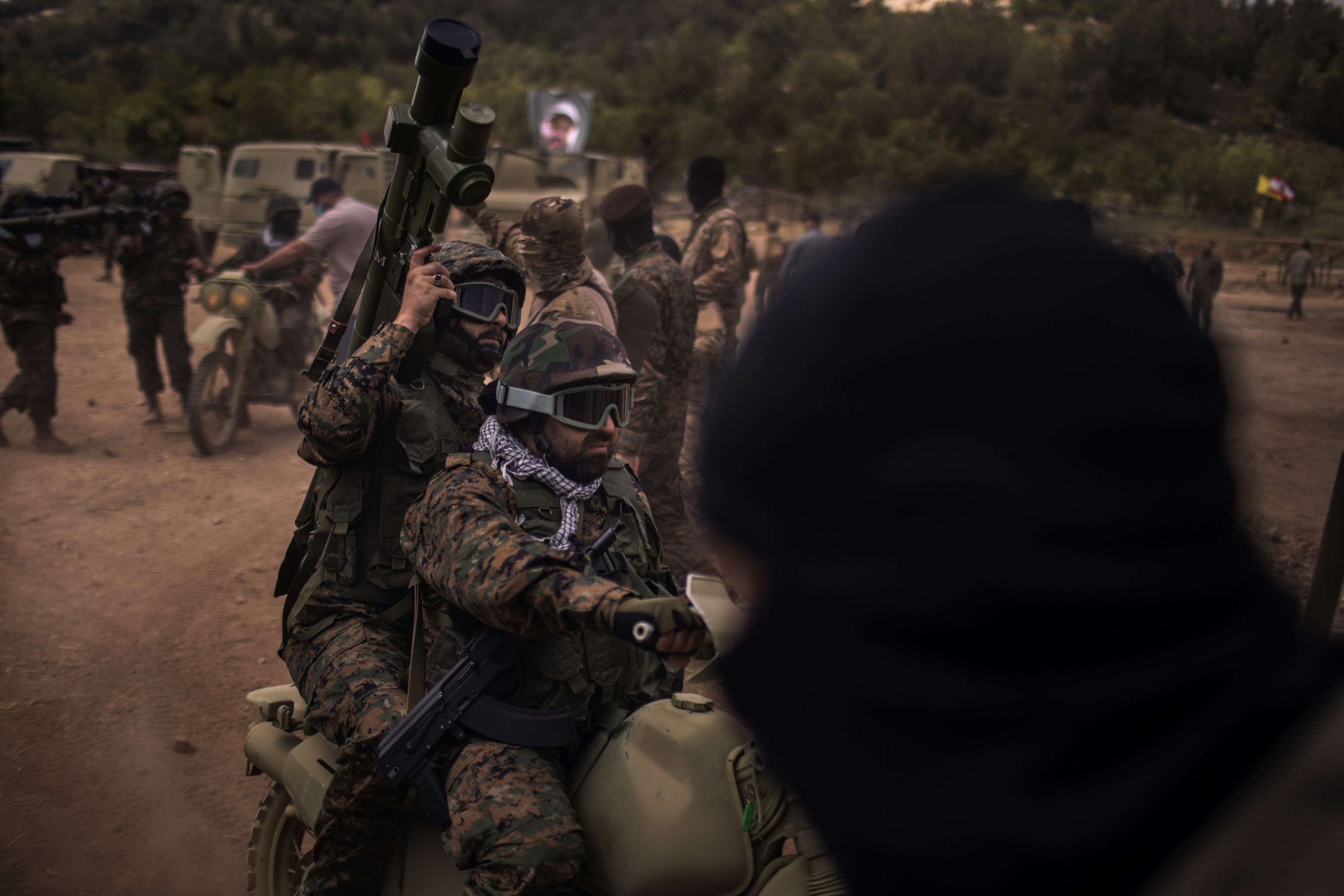 Los combatientes de la fuerza Radwan, de Hizbul, en el sur del Lbano.