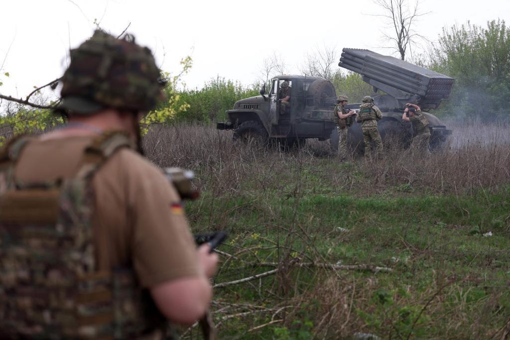 Militares ucranianos en la guerra contra Rusia