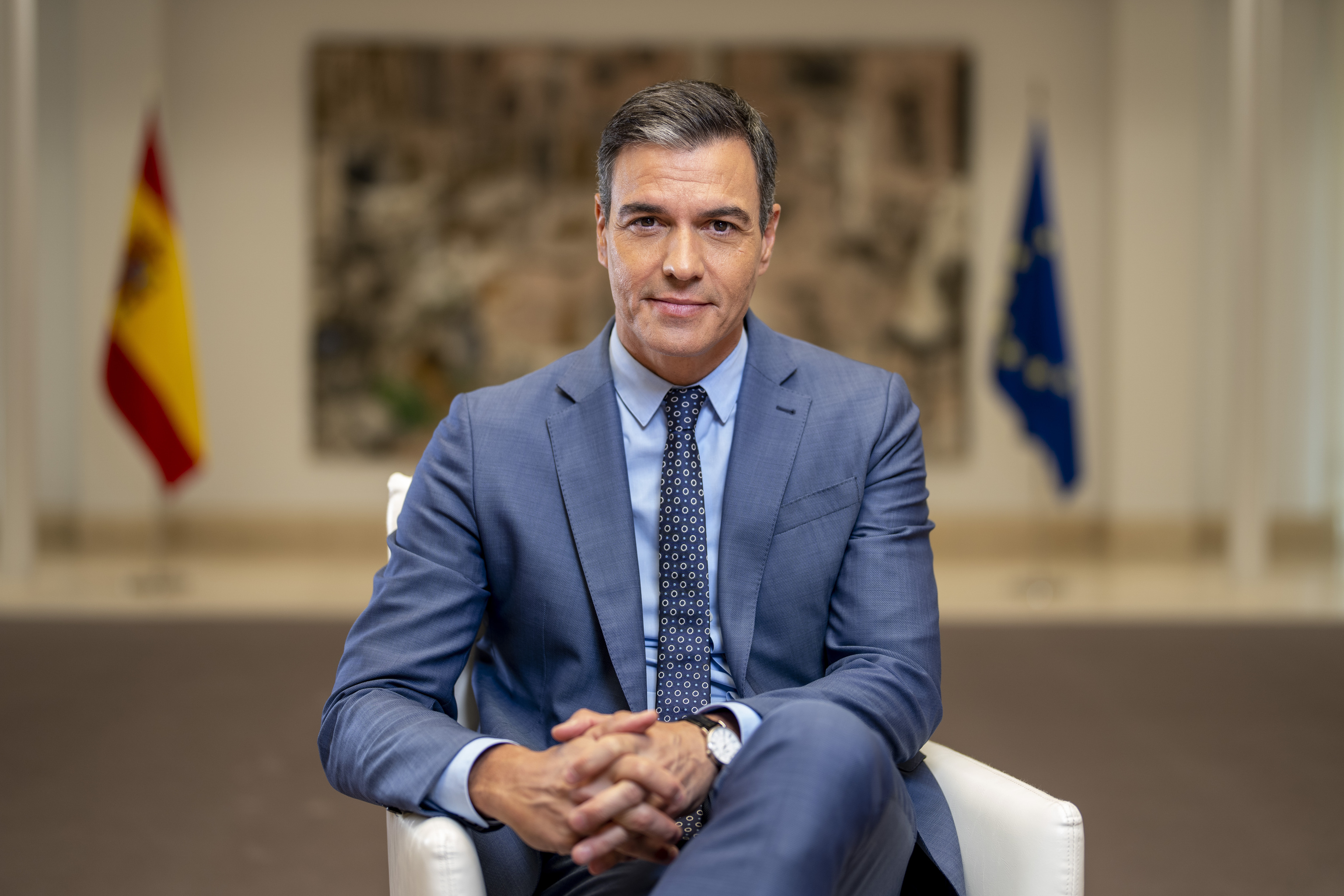 FILE - Spain's Prime Minister  lt;HIT gt;Pedro lt;/HIT gt;  lt;HIT gt;Sanchez lt;/HIT gt; poses for a portrait after an interview with The Associated Press at the Moncloa Palace in Madrid, Spain, June 27, 2022. Spanish Prime Minister  lt;HIT gt;Pedro lt;/HIT gt;  lt;HIT gt;Snchez lt;/HIT gt; says that he will consider resigning after what he calls "spurious corruption allegations against his wife led to a judicial investigation being opened on April 24, 2024.  lt;HIT gt;Snchez lt;/HIT gt; said in a letter posted on his X account that while the allegations against his wife Begoa Gmez are false, he is canceling his public agenda until Monday when he announce whether he will continue or step down. (AP Photo/Bernat Armangue, File)