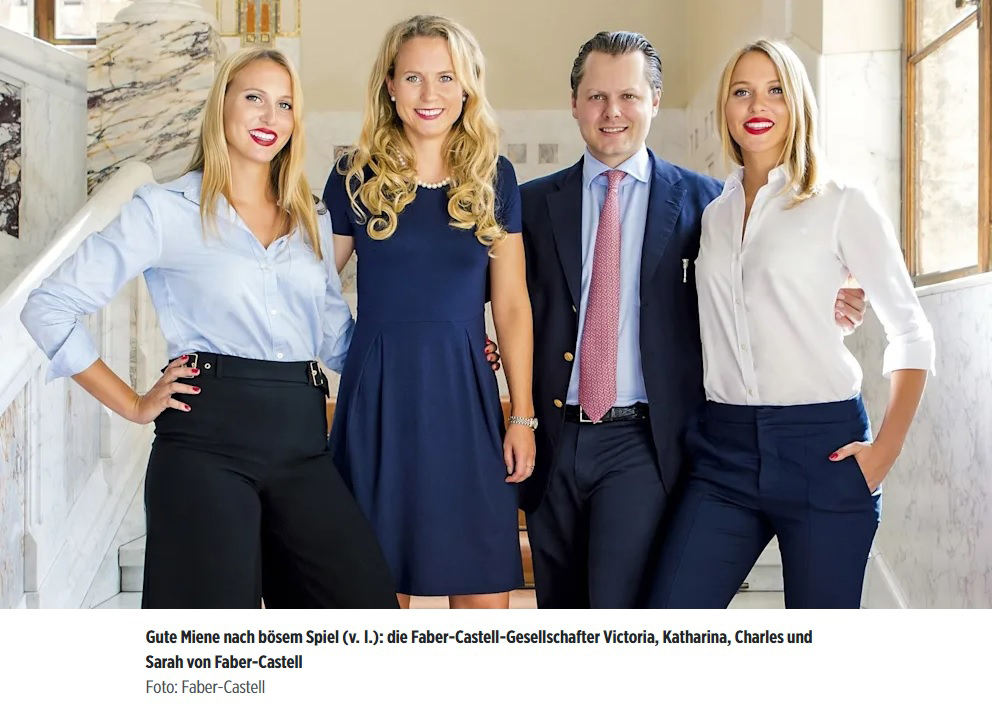 La novena generacin de Faber-Castell: Victoria, Katharina, Charles Alexander y Sarah