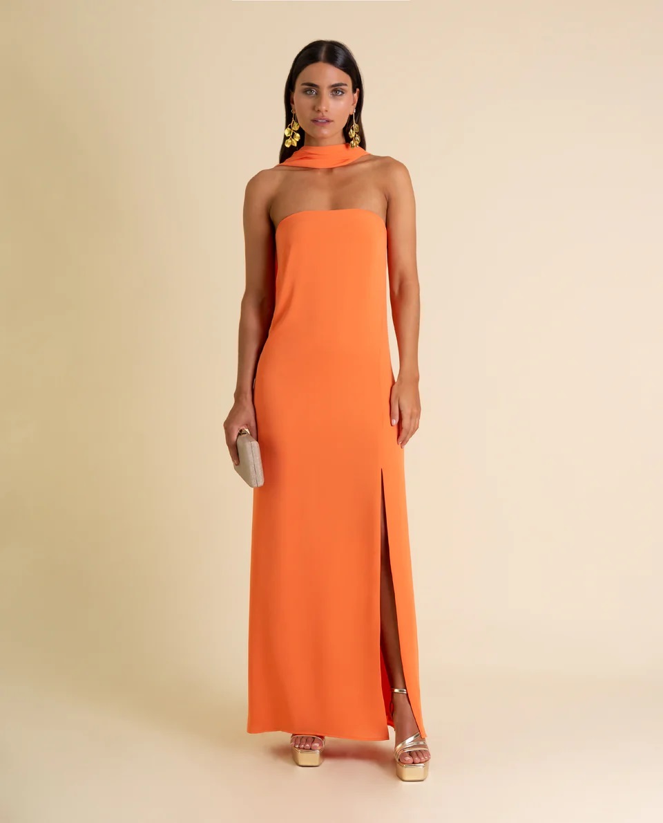 Vestido corto de fiesta palabra de honor con fruncido y caída