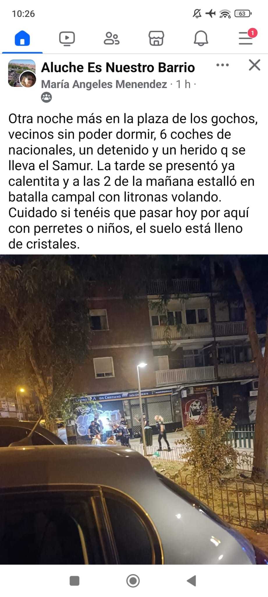 Dos detenidos y dos heridos en una pelea a botellazos en una plaza de ...