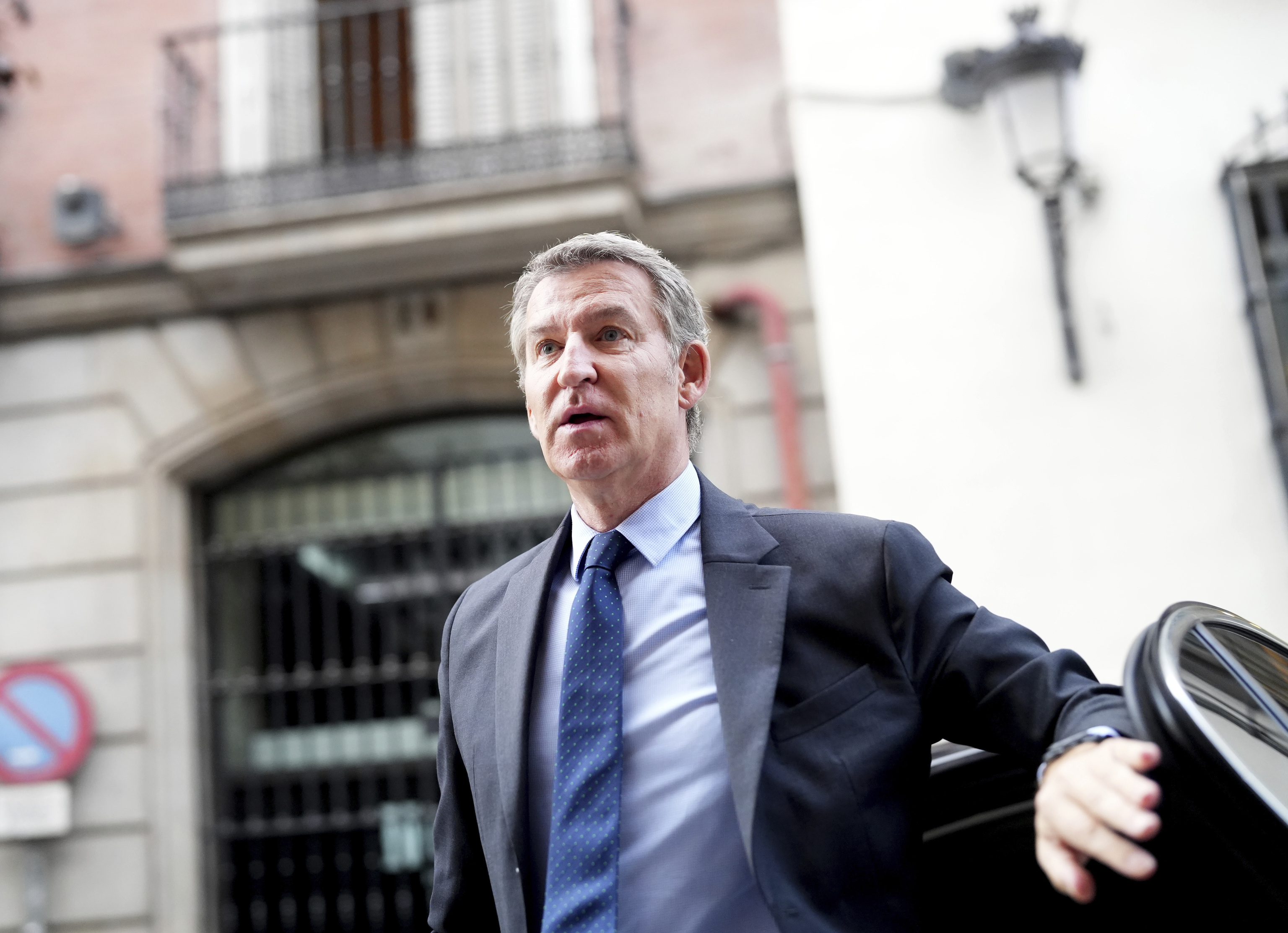 Alberto Núñez Feijóo, presidente del PP, durante un acto de Atresmedia.