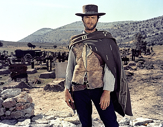 Clint Eastwood en el rodaje de 'El bueno, el malo y el feo'