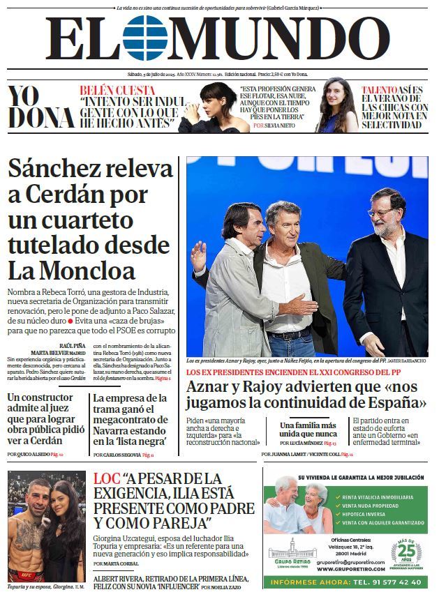 Portada de EL MUNDO del sábado 5 de julio de 2025 | Medios