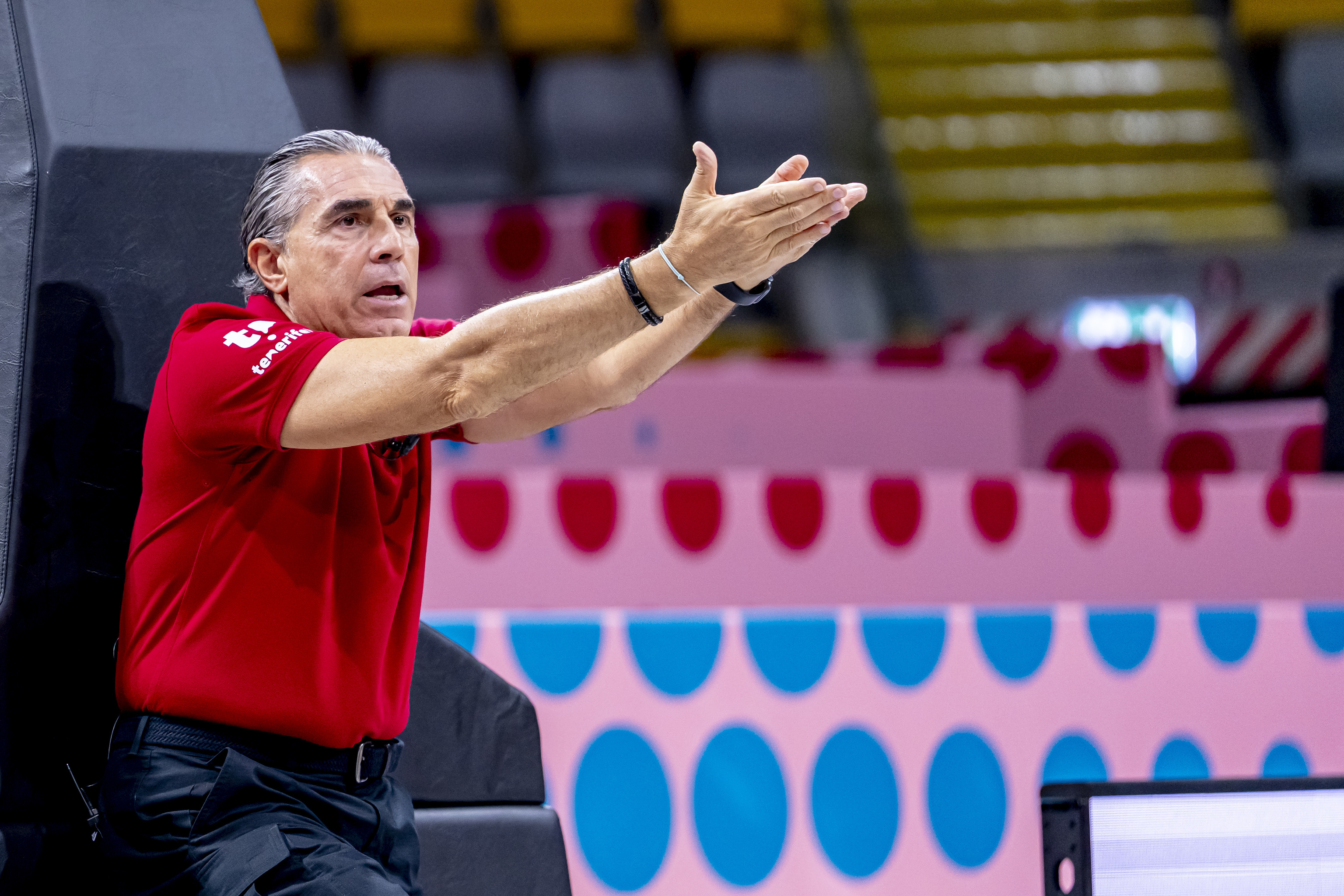 Scariolo, en un entrenamiento en Limasol.