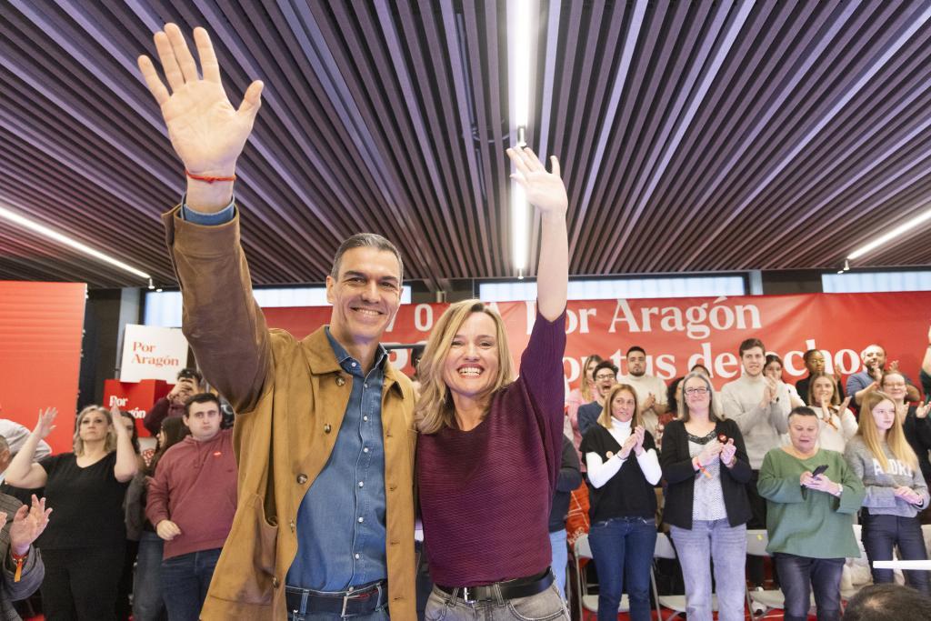 Pedro Sánchez contra Trump y la ultraderecha mundial: así pide el voto para Pilar Alegría en Teruel