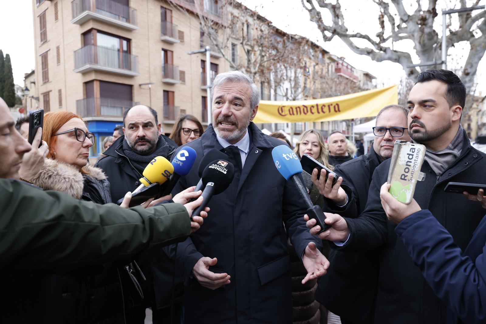 Azcón se lanza a por el decisivo voto rural con el travase del Ebro como arma principal contra Vox