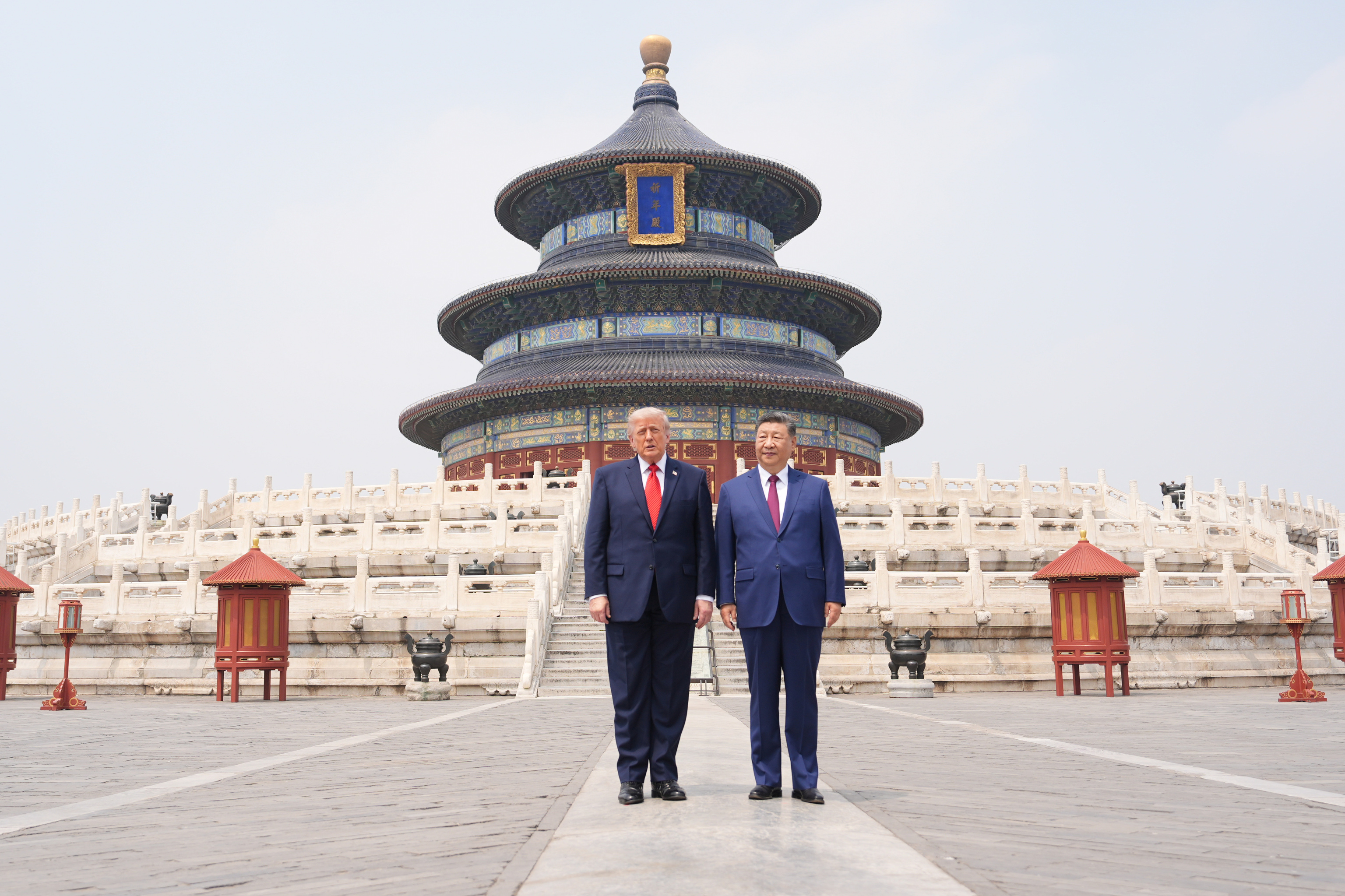 El paseo de Xi Jinping y Trump por el templo donde los emperadores sacrificaban toros