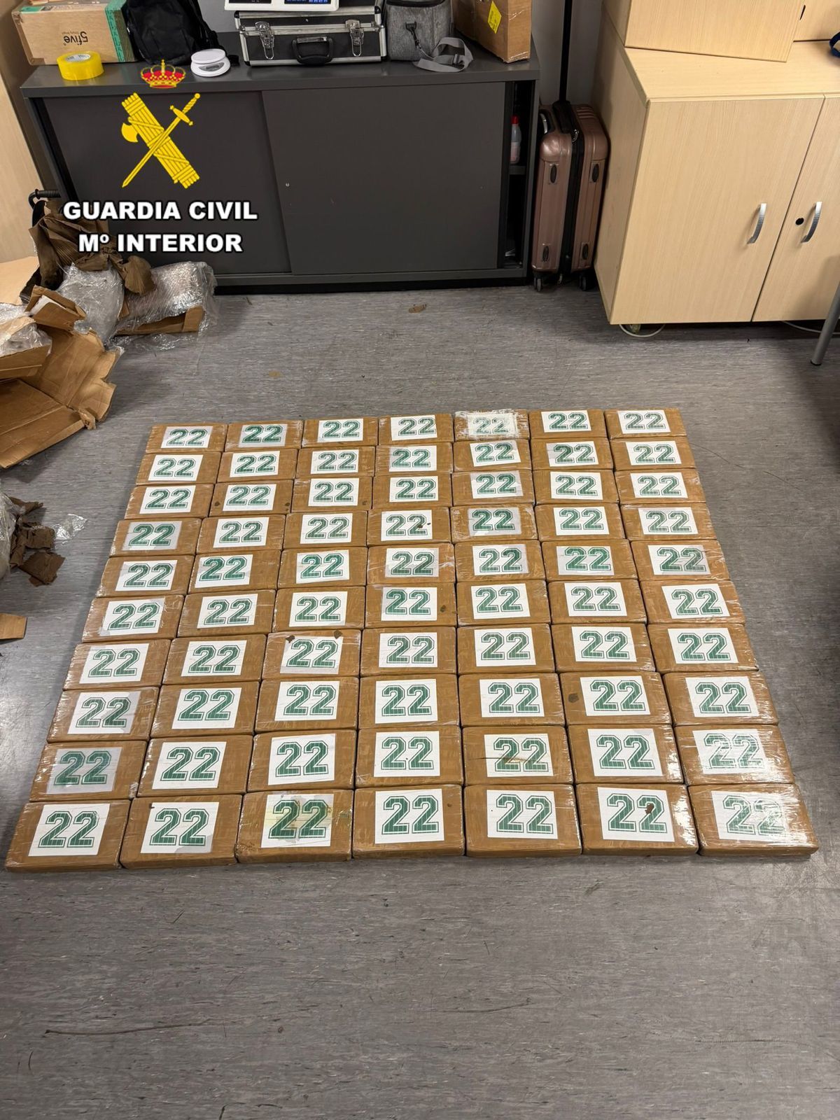 Incautados 80 kilos de cocaína en el aeropuerto de Barajas en un contenedor procedente de Ecuador