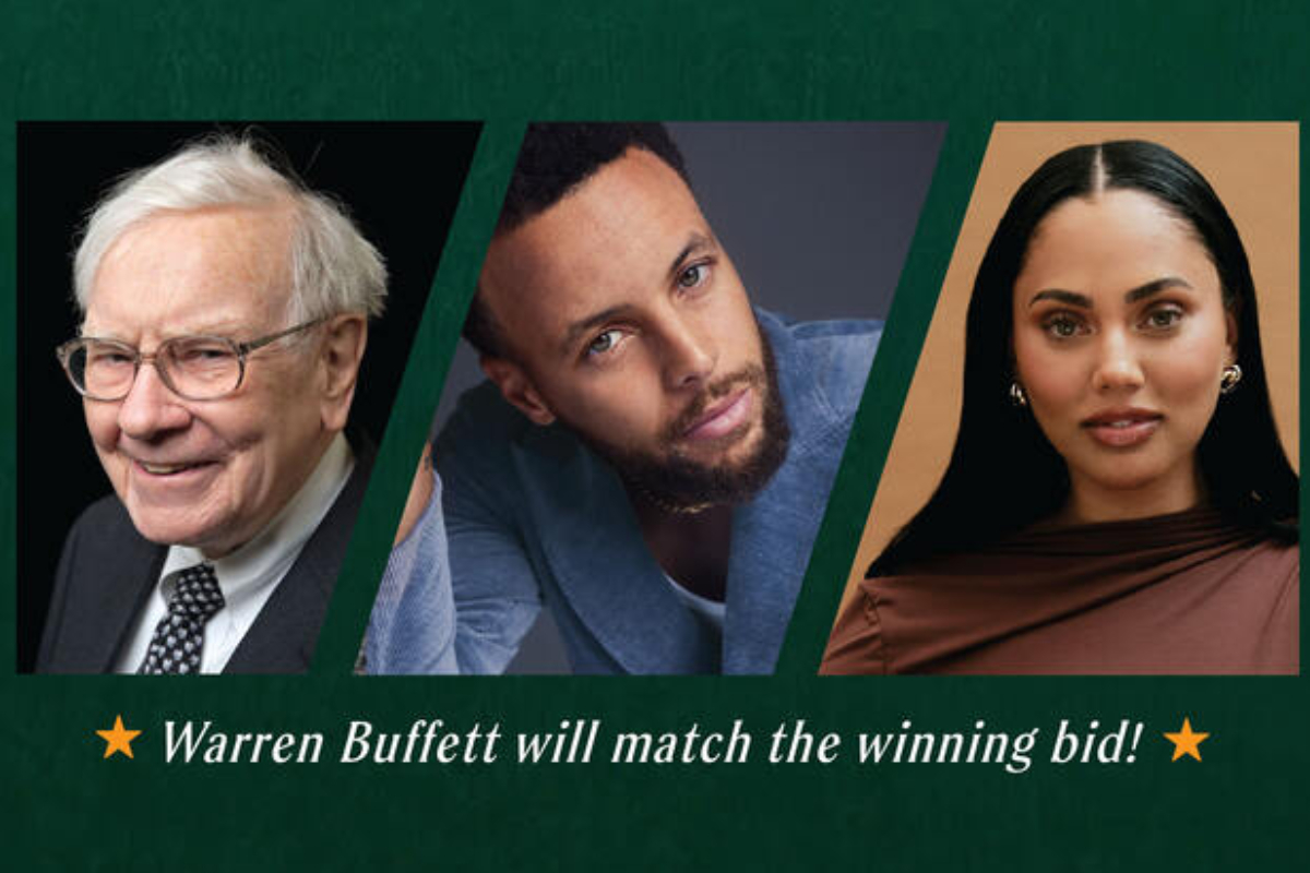 Nueve millones de dólares por participar en un almuerzo privado con la estrella de la NBA Stephen Curry y el inversor Warren Buffett