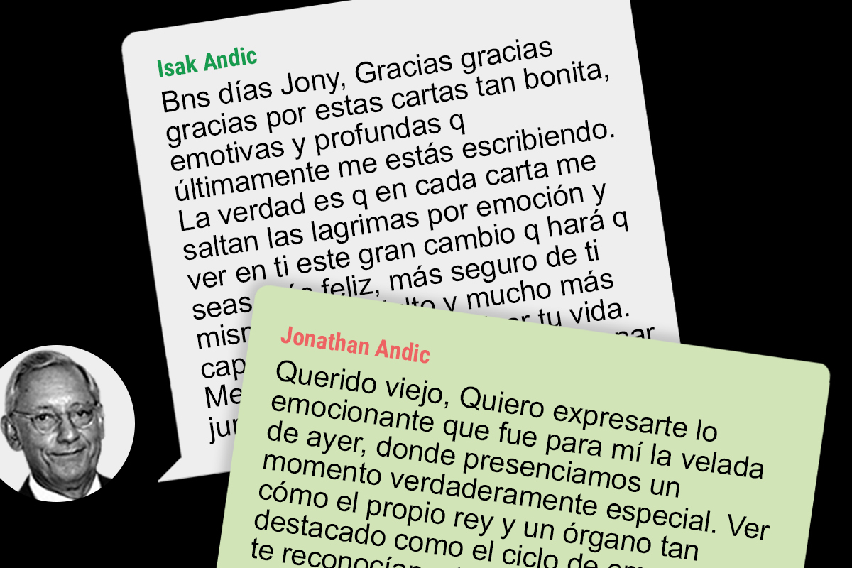 Isak Andic a su hijo Jonathan en la Nochevieja de 2023: "Jony, nos espera un futuro impresionante"