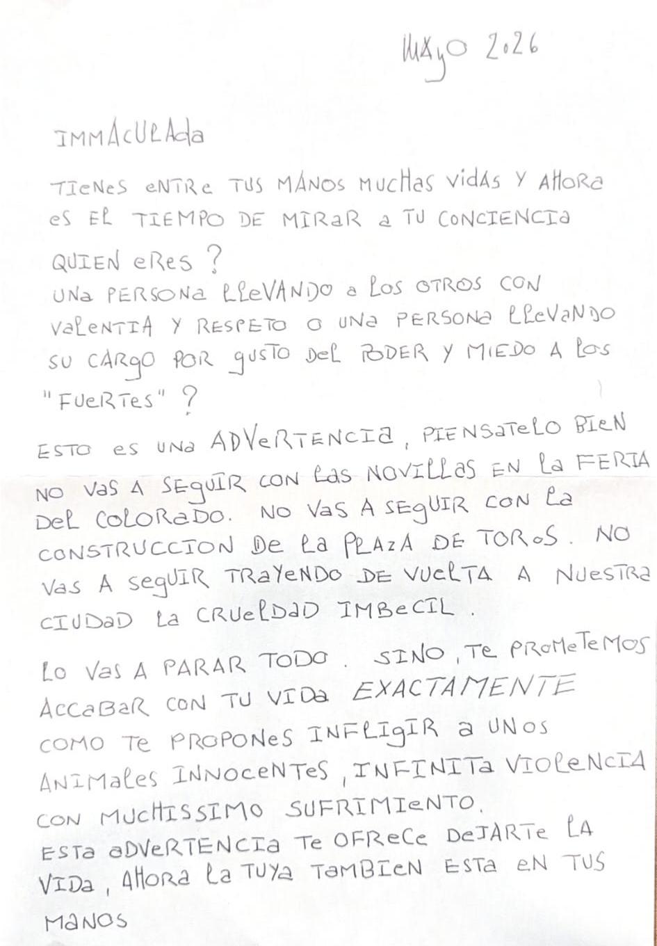 La alcaldesa de Conil recibe amenazas de muerte por organiza