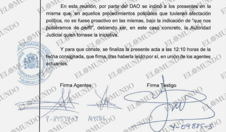 El que fuera DAO de la Guardia Cilvil ordenó a la UCO no inv