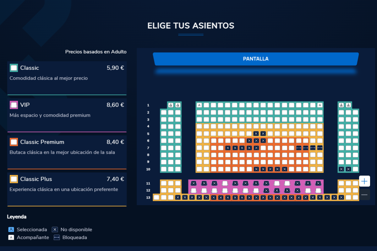 Cinesa implanta el modelo de las aerolíneas: cobrará un suplemento por las butacas mejor ubicadas