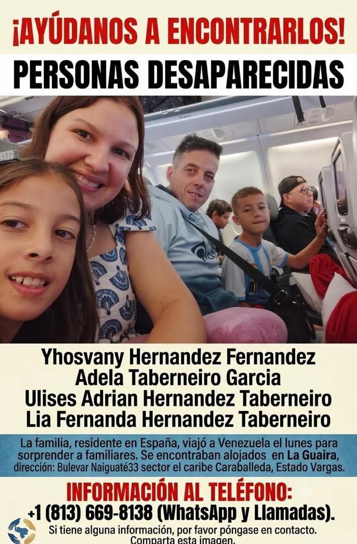 Buscan a una familia de Marín (Pontevedra) desaparecida tras el doble terremoto de Venezuela