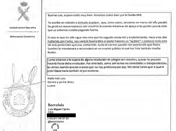 Barrabés usó un elogio público de Sánchez a su empresa para presionar por los contratos bajo sospecha de Red.es
