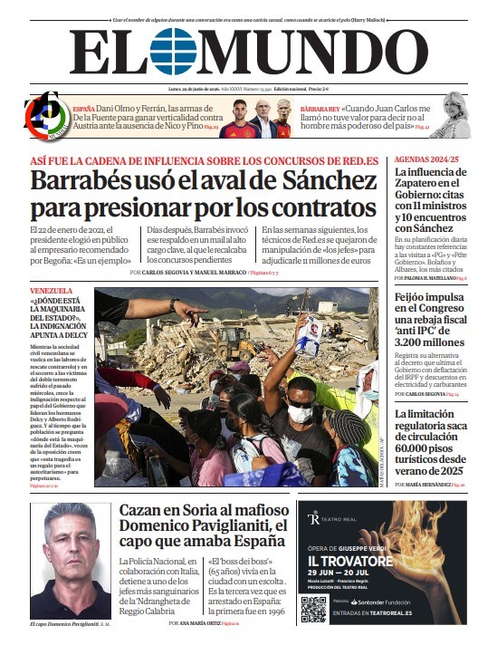 Portada de EL MUNDO del lunes 29 de junio de 2026