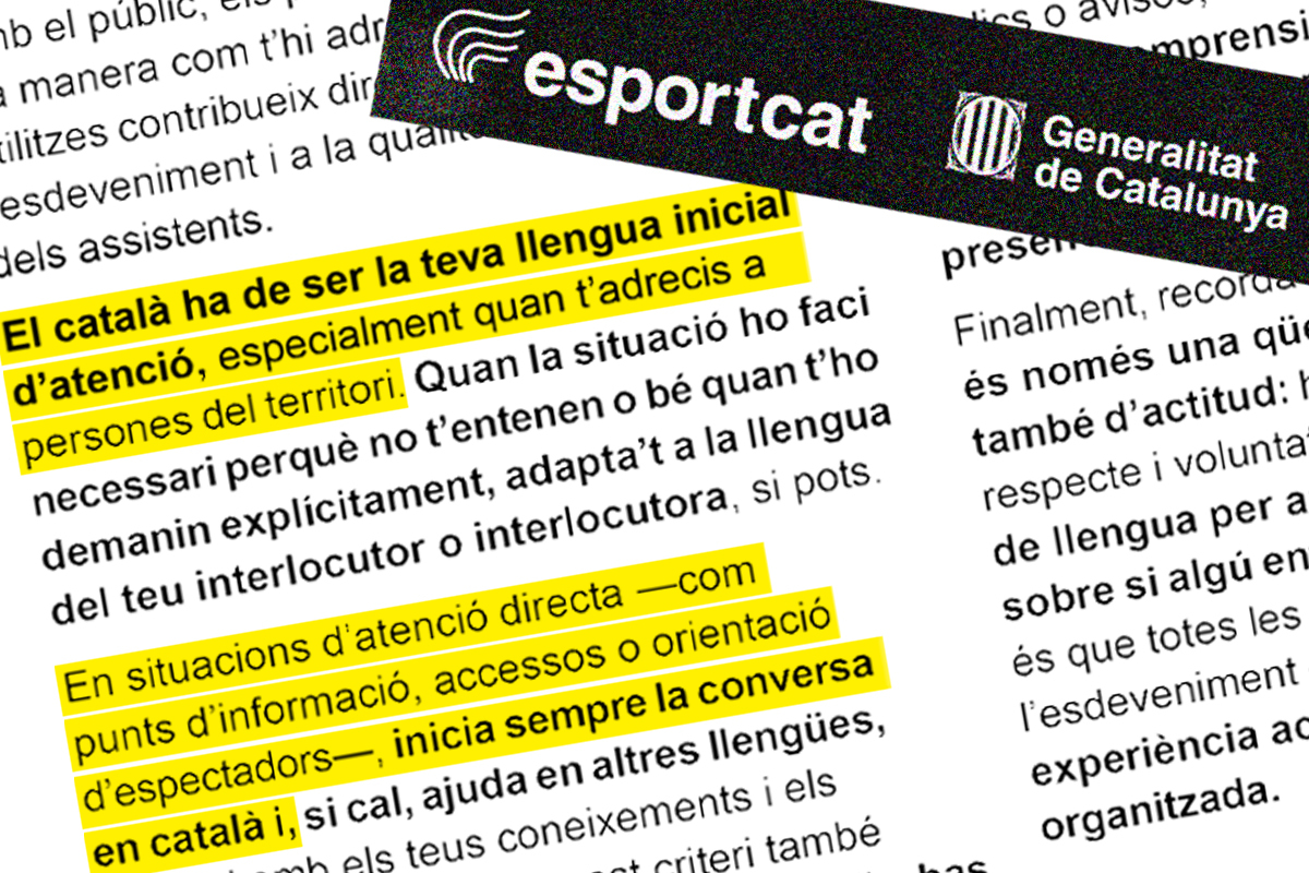 Illa azuza a los voluntarios del Tour para imponer la lengua en la salida: "Inicia siempre la conversación en catalán"