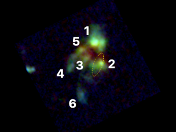 Descubren seis galaxias fusionándose en el universo primitivo