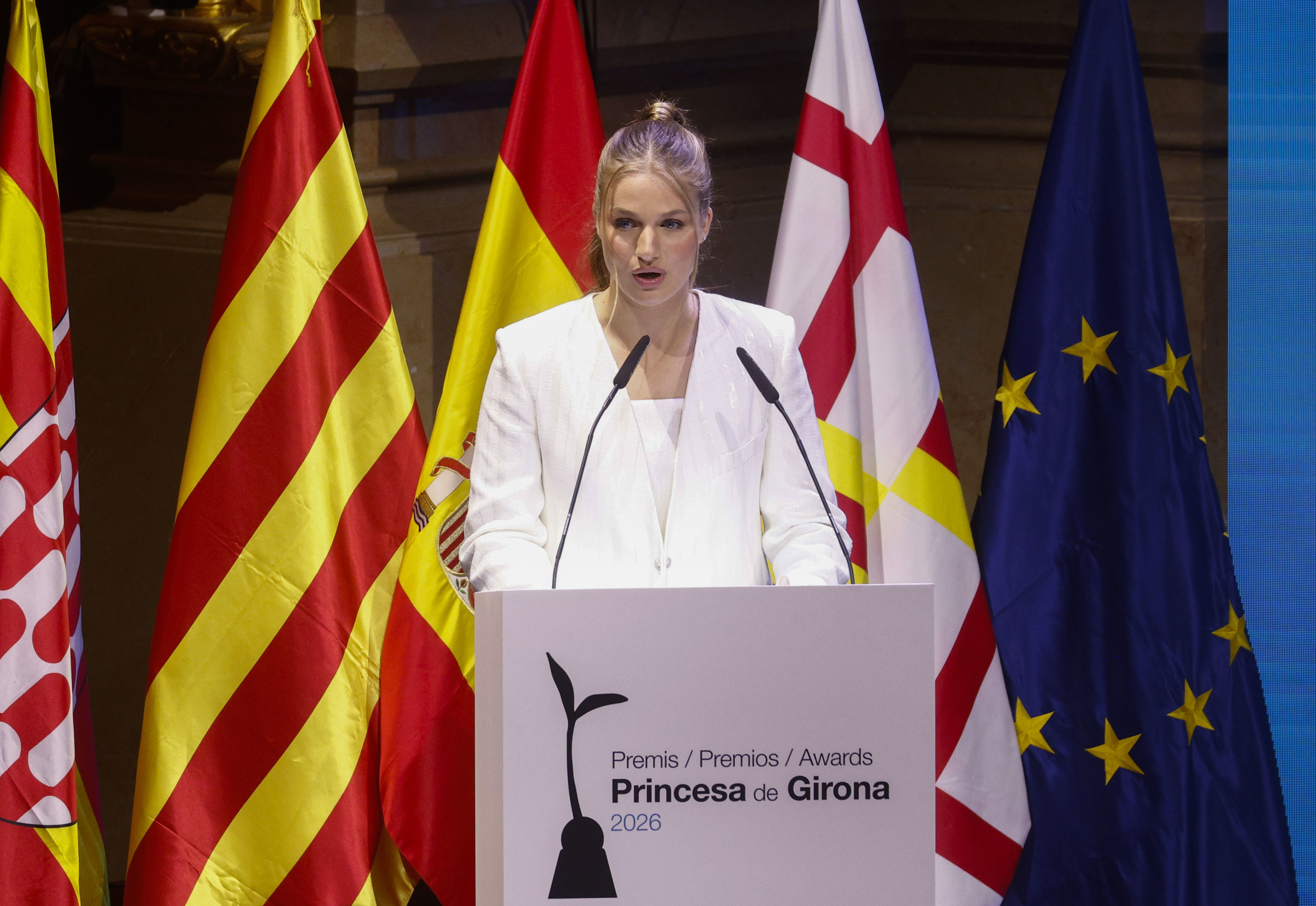 Leonor reivindica la "inteligencia natural" y pide usar la IA "con corazón" en los Premios Princesa de Girona