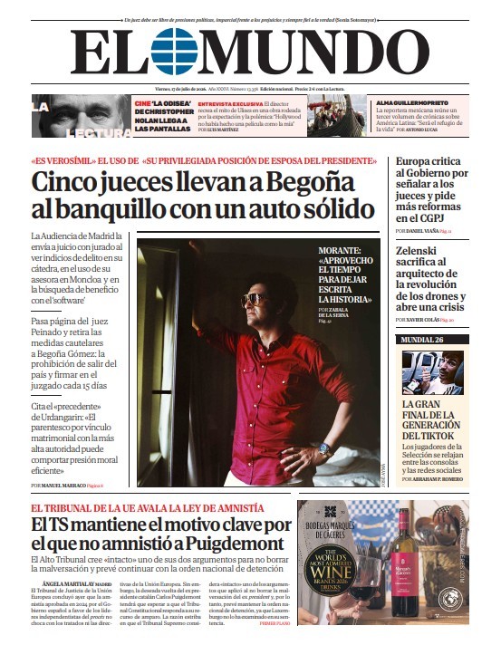 Portada de EL MUNDO del viernes 17 de julio de 2026