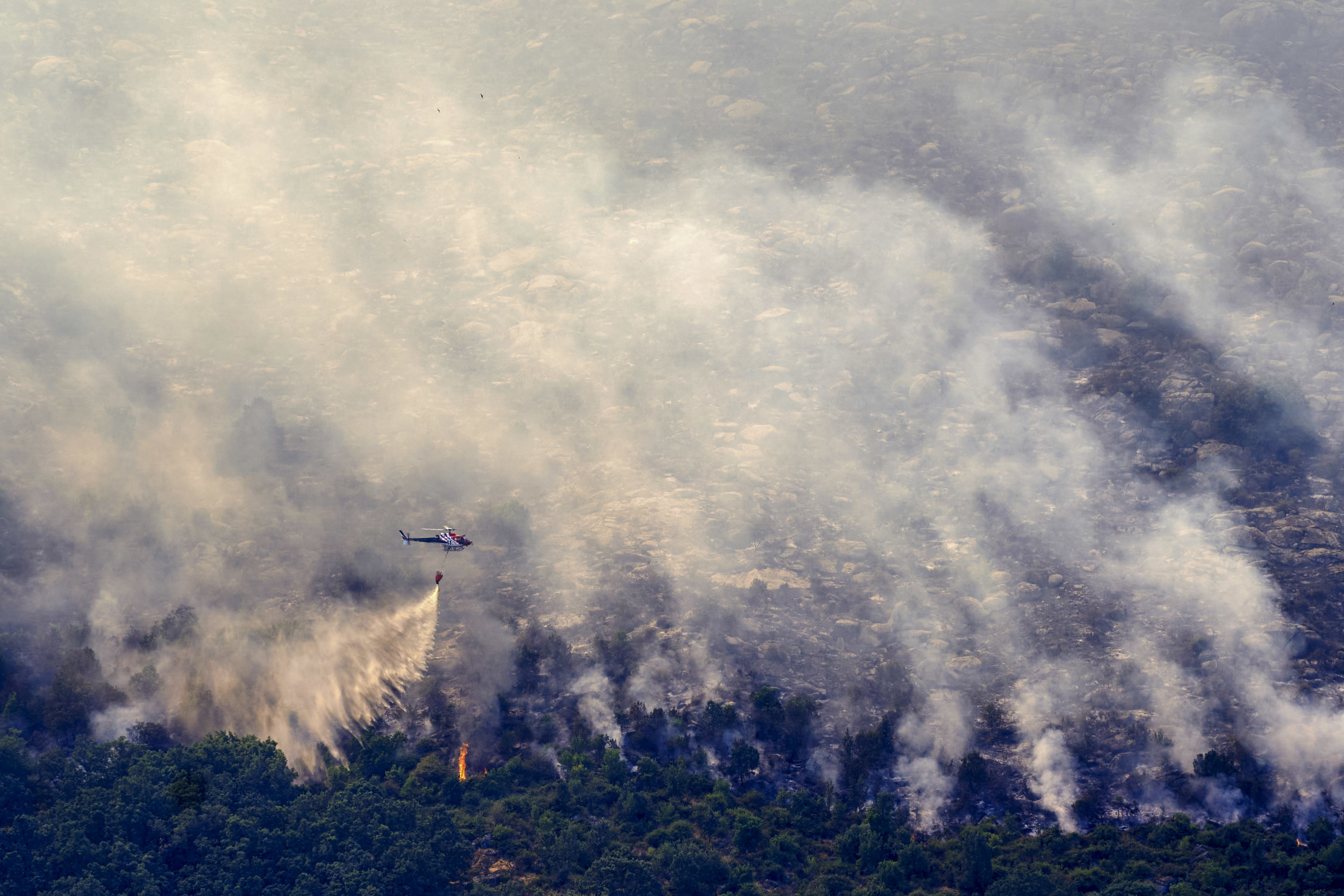 El fuego de Burgohondo (Ávila) obliga a confinar esta población, El Tiemblo y Navaluenga