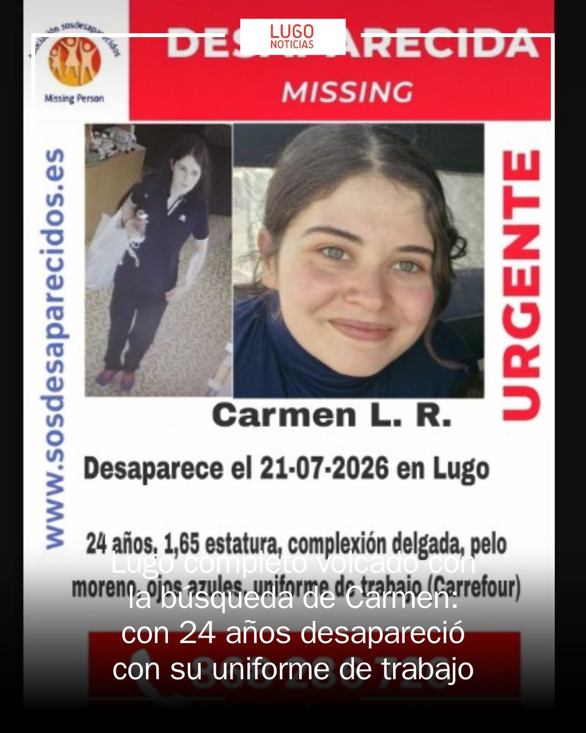 Hallan sin vida a una joven de 24 años desaparecida en Lugo tras 10 días de búsqueda