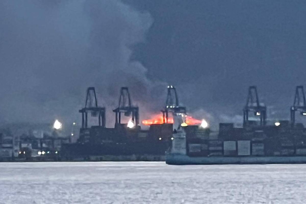 Efectivos de Bomberos y el Infoca intentan controlar un incendio en las inmediaciones de la carretera A-7 en Algeciras