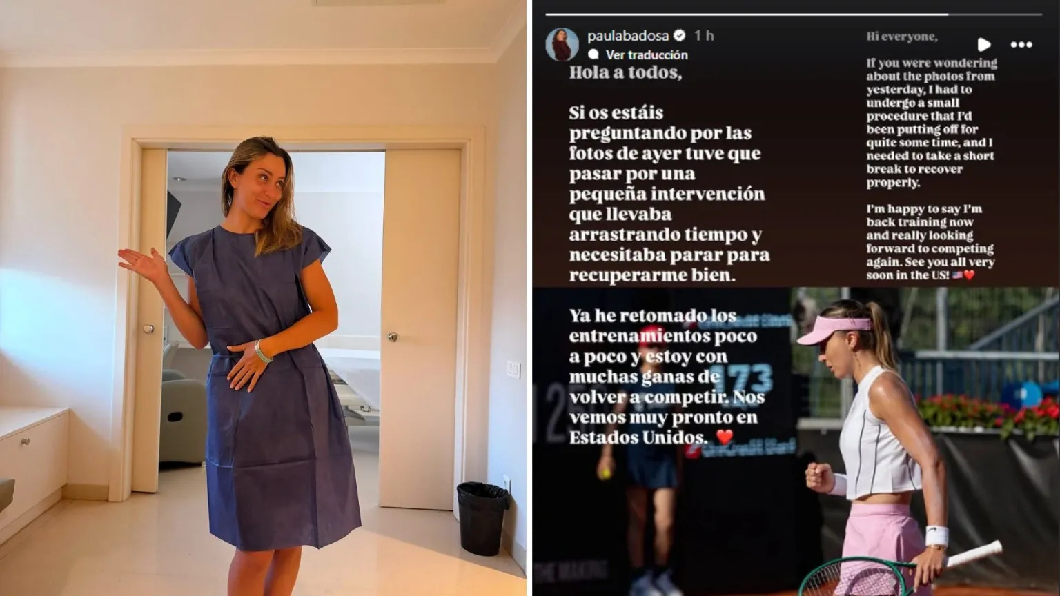 Paula Badosa explica sus fotos en el hospital: "Necesitaba parar"