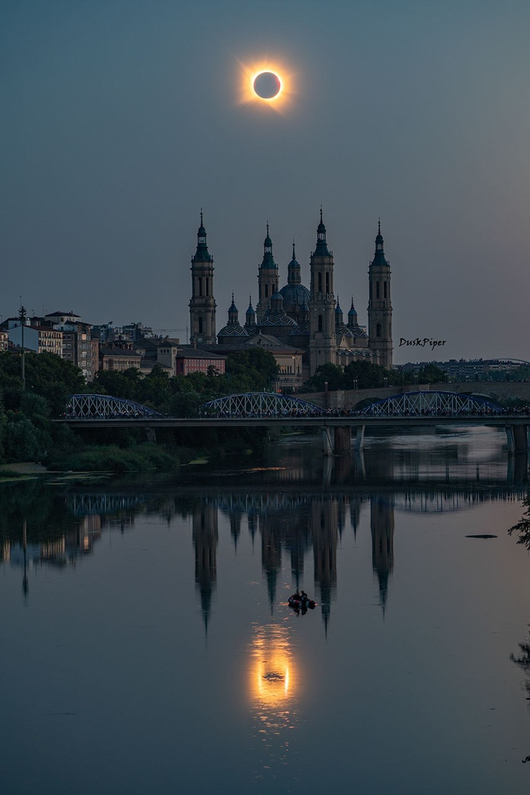 La NASA elige como foto del día una imagen con "dos eclipses" desde Zaragoza