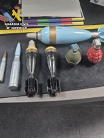 La Guardia Civil neutraliza cinco granadas que estaban inertes en Madrid