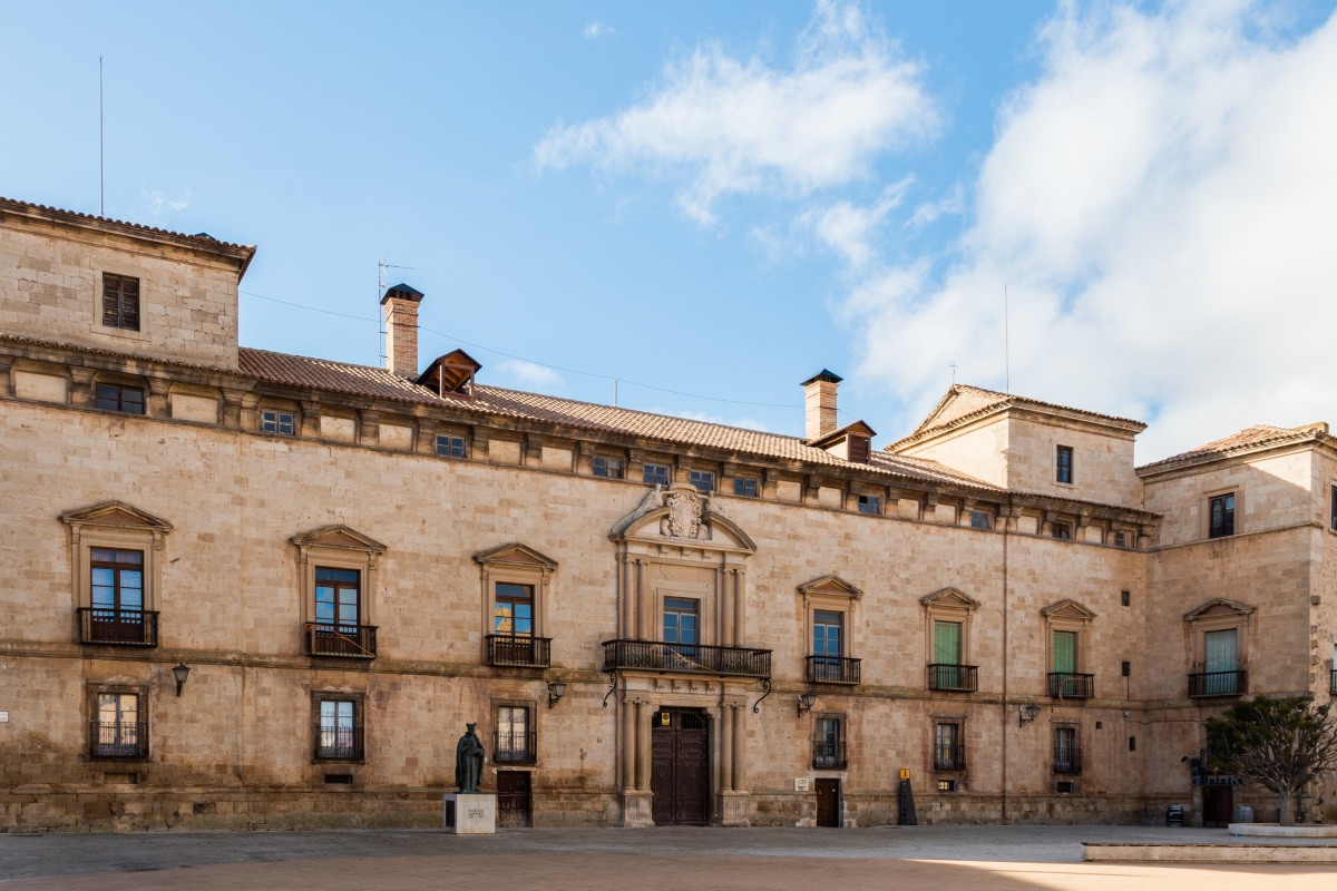 Un grave derrumbe destruye parte de la fachada del Palacio de los Hurtado de Mendoza, BIC de Almazán (Soria)