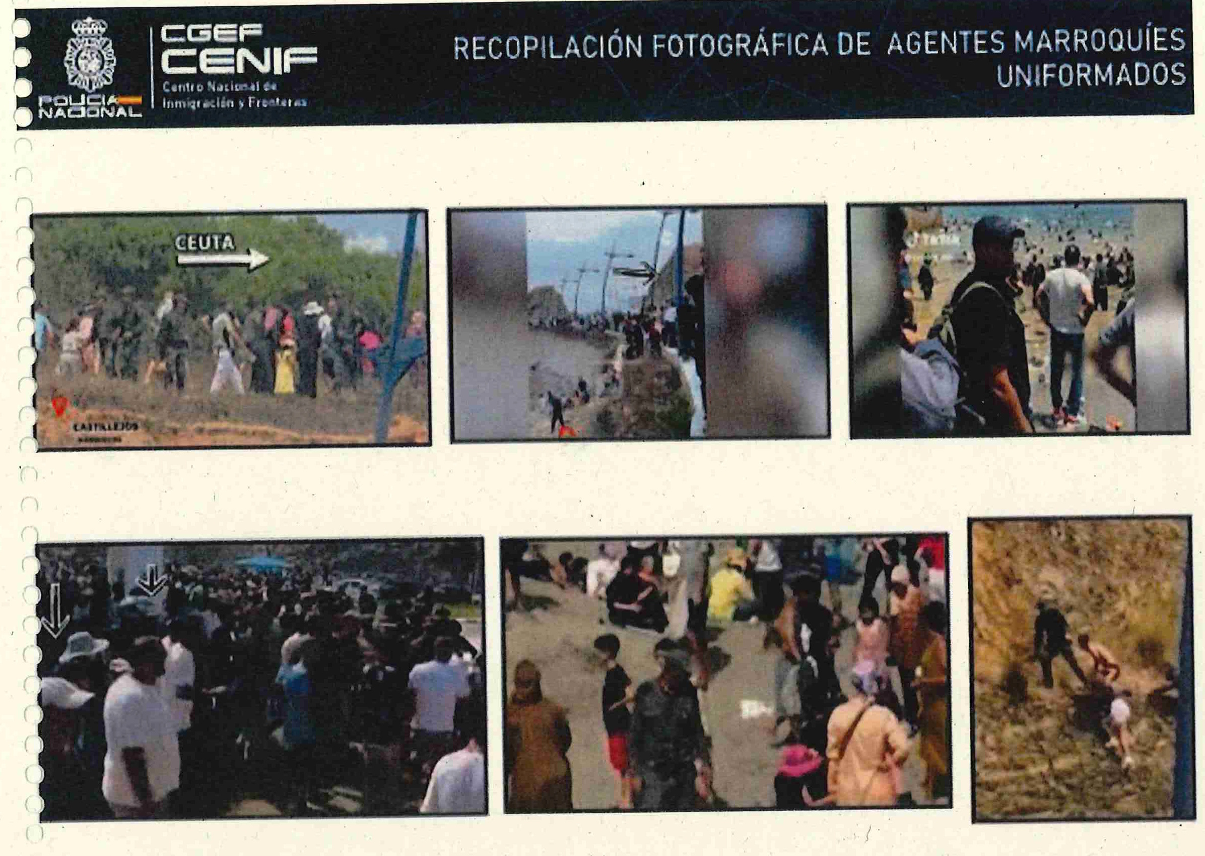 Las imágenes que demuestran la participación de agentes marroquíes en la invasión de Ceuta
