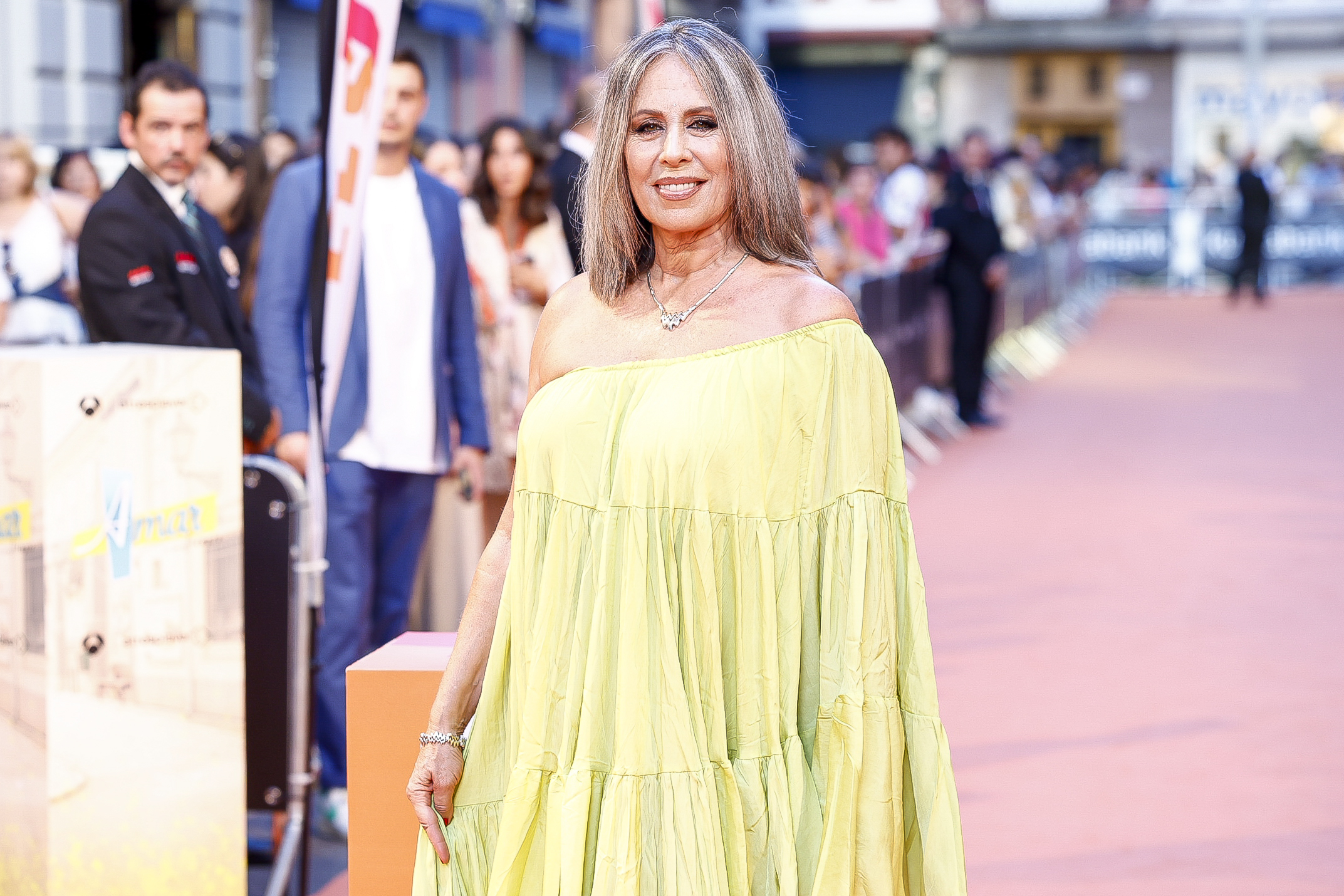 Miriam Díaz-Aroca, durante la presentación de 'Amar es para siempre'.
