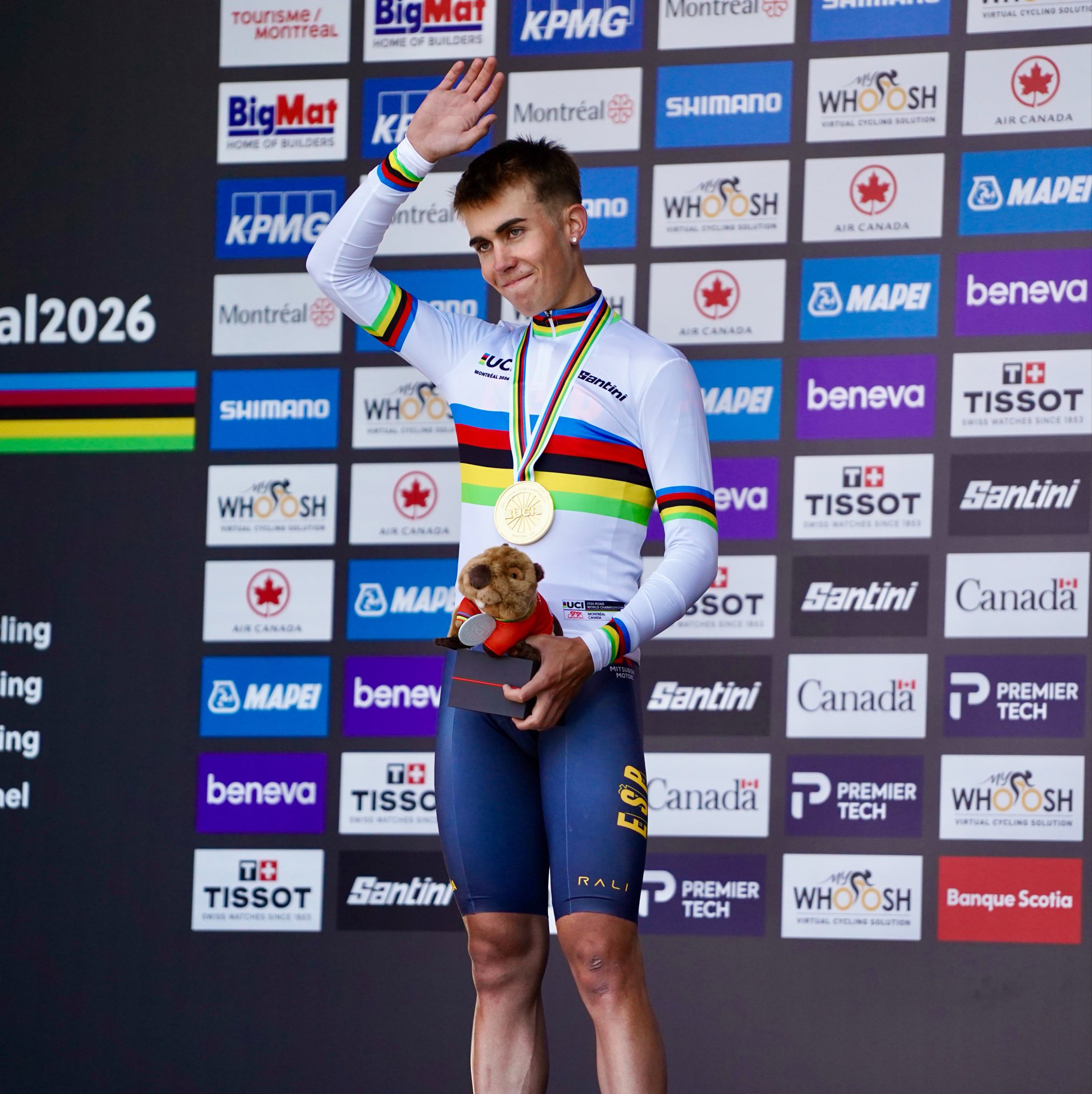 Benjamín Noval gana el oro en el Mundial de contrarreloj júnior y se consagra como la gran esperanza del ciclismo español
