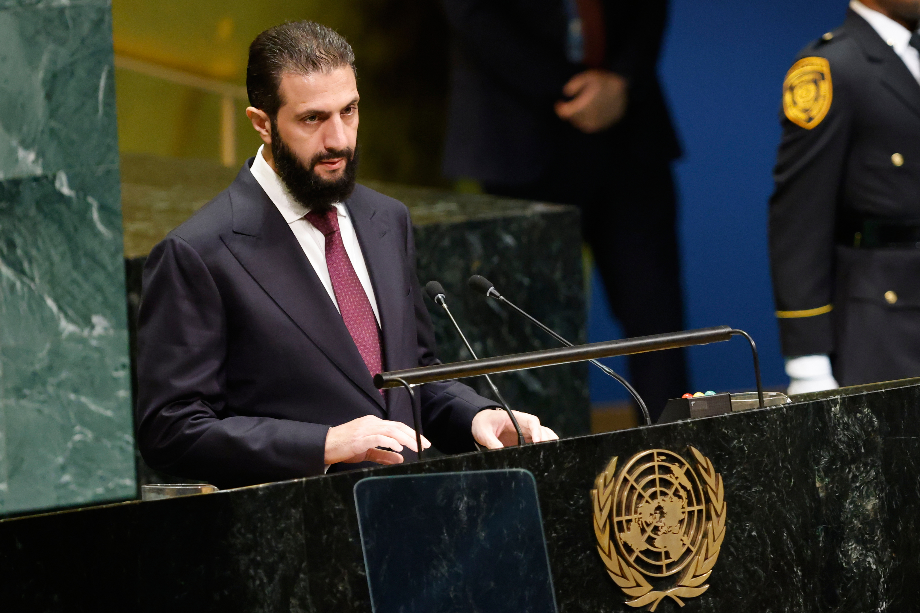 El presidente sirio Ahmed al Sharaa, ante la Asamblea General de la ONU: "La seguridad de la región tiene que empezar en Damasco"