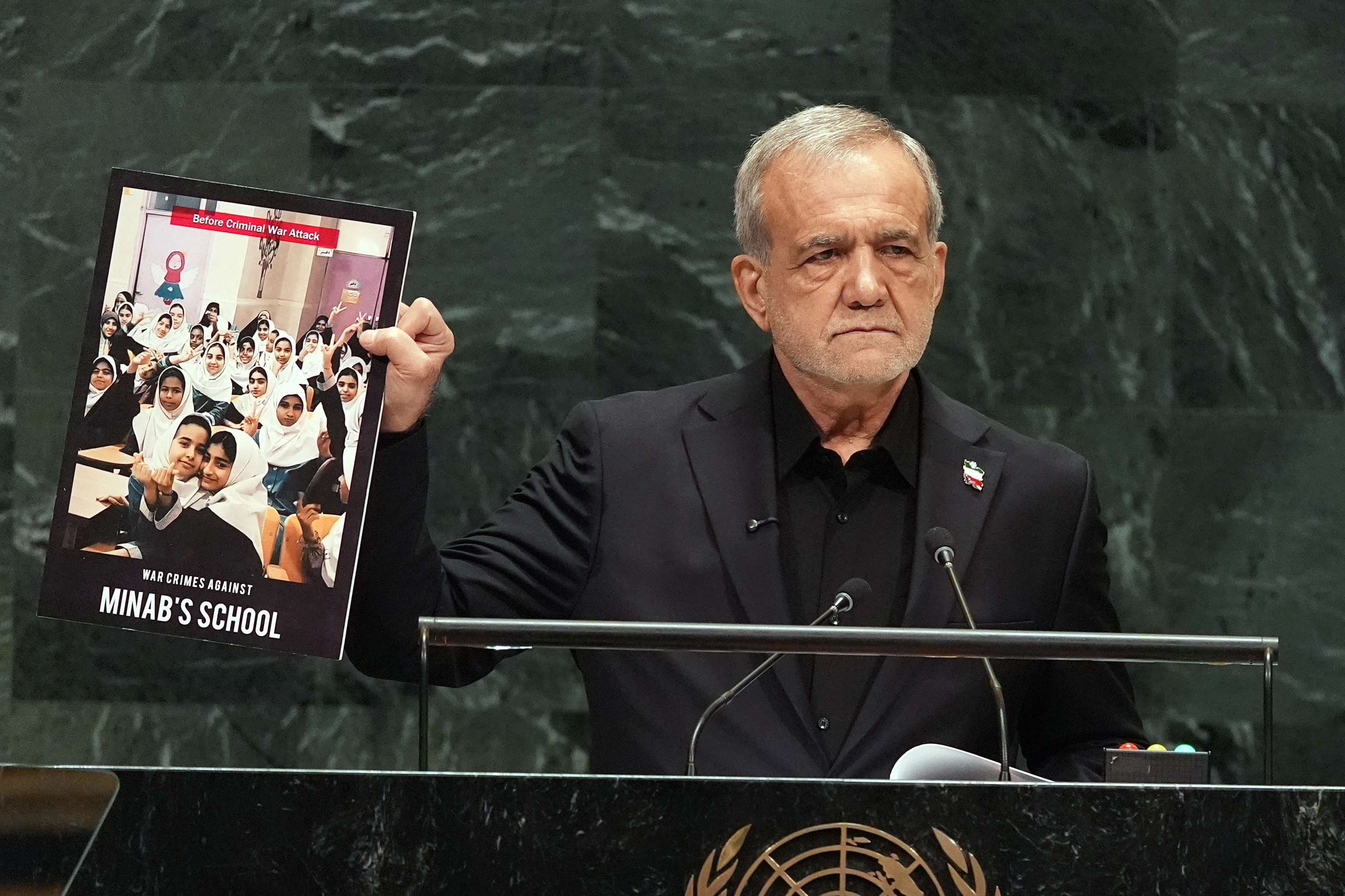 El presidente iraní, Masoud Pezeshkian, ante la Asamblea General de la ONU: "Hemos sido víctimas de terrorismo. EEUU e Israel nos atacaron"