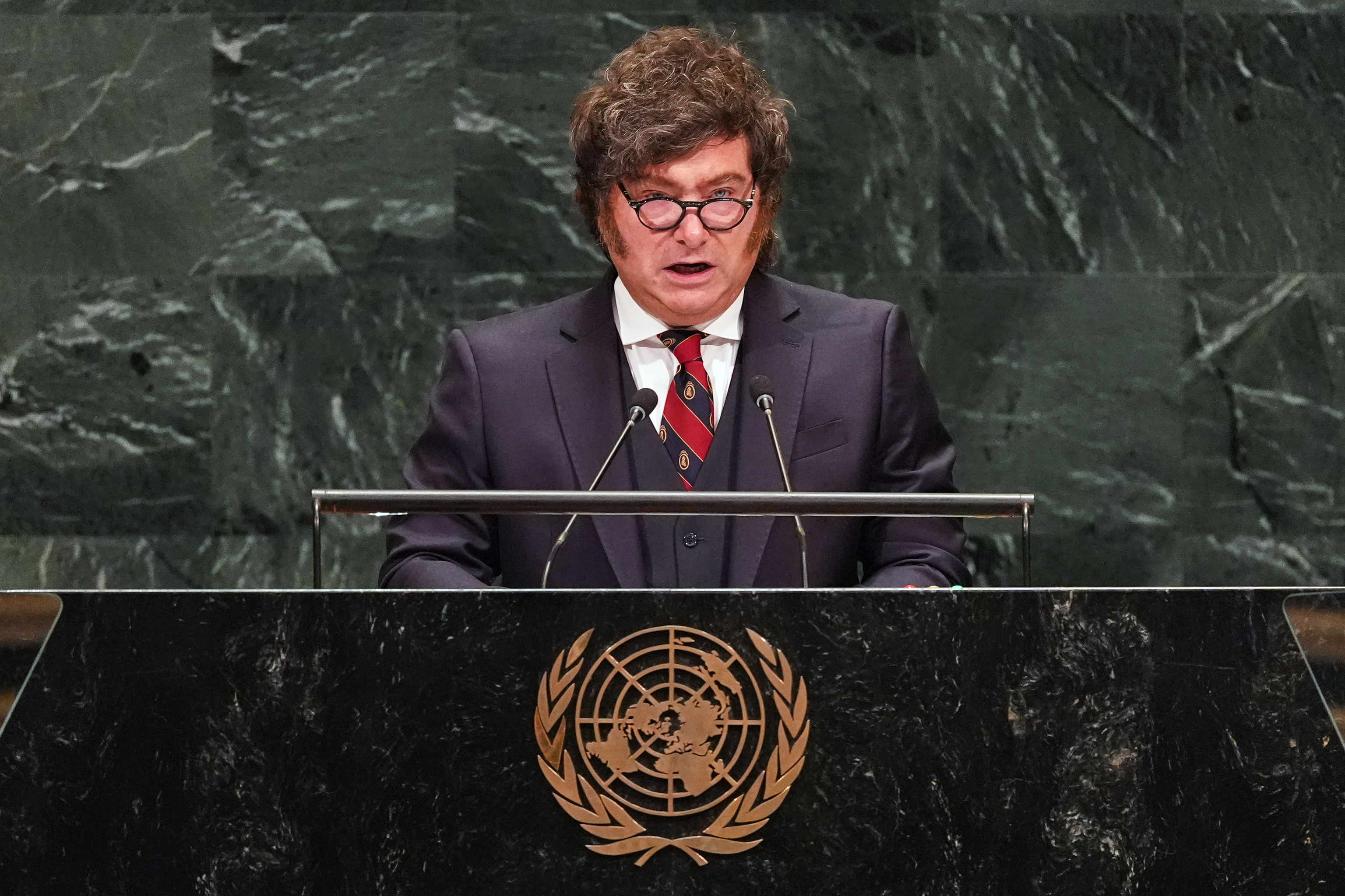 El presidente de argentina, Javier Milei, carga contra la ONU ante la Asamblea General: "Se convirtió en una organización inútil, que miró para otro lado con la causa de las Malvinas"