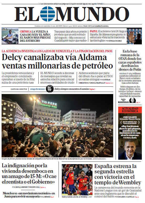 Portada de EL MUNDO del domingo 27 de septiembre de 2026