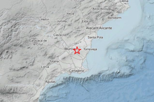Dos terremotos de magnitudes 3,1 y 3,0 se registran de madrugada en Beniel (Murcia)