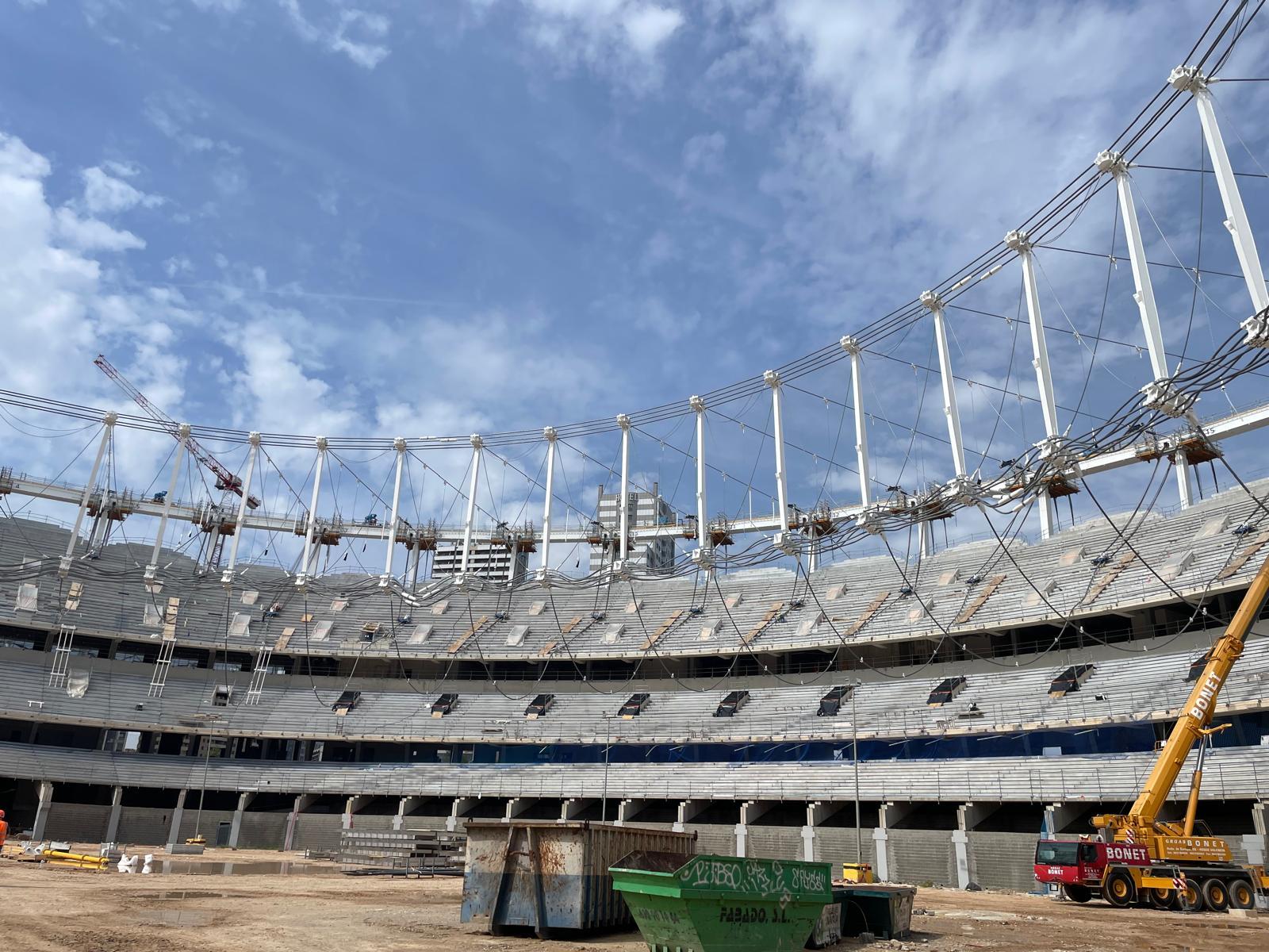 El Nou Mestalla dejará el gris hormigón en primavera mientras el club trabaja en una decisión de calado: el nombre comercial del estadio