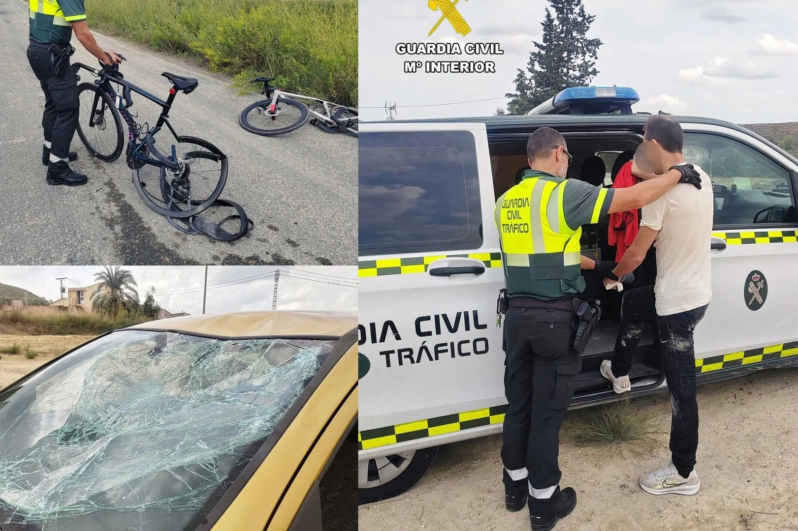 Detenido tras atropellar a cinco ciclistas en Murcia durante un permiso penitenciario