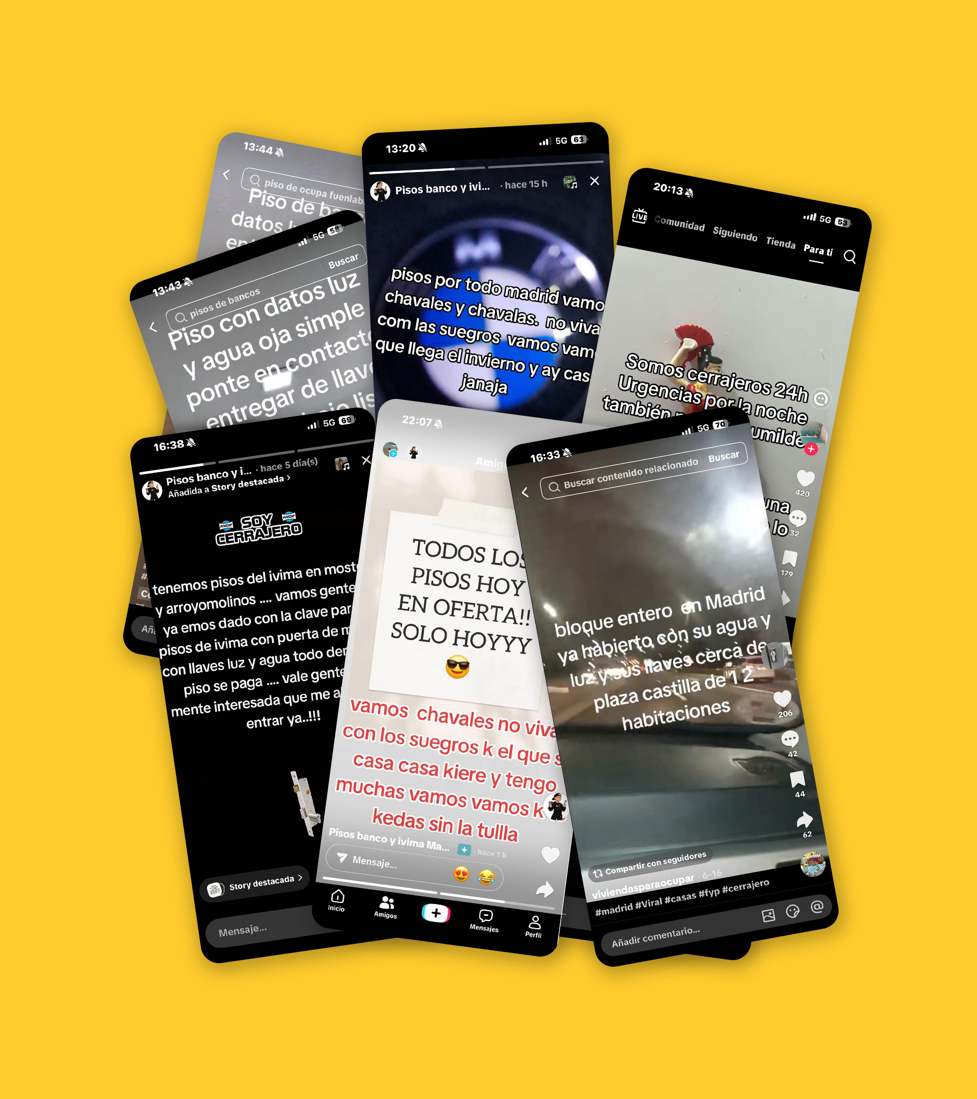 La mafia de los okupas se extiende por TikTok: "Te abro el piso por 1.500 euros. Te pides un Glovo y nadie te va a echar"