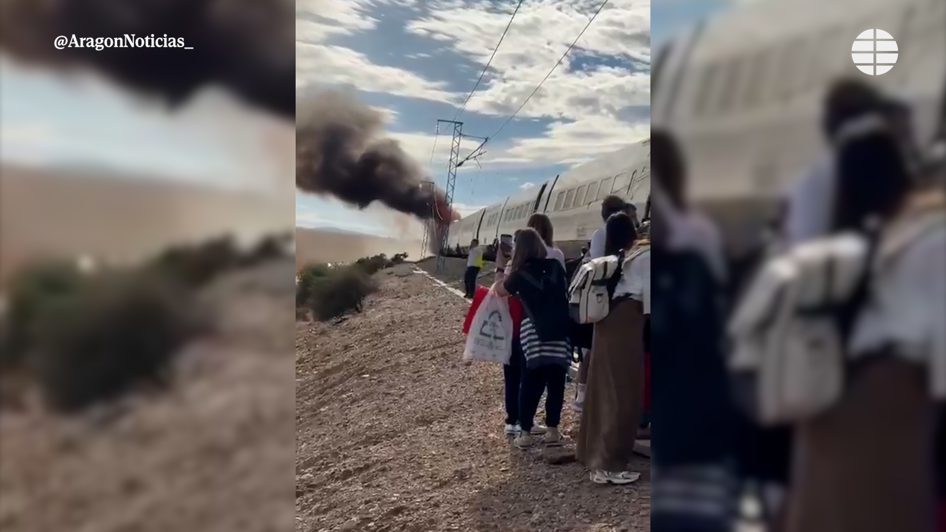 Interrumpida la circulación de Alta Velocidad entre Barcelona y Madrid por el incendio en la máquina de cola de un tren en Ricla (Zaragoza) y Renfe cifra en 5.000 los pasajeros afectados