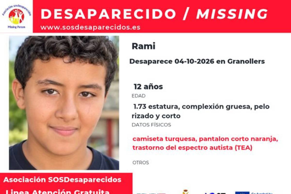 Hallan un cadáver en la costa de Sitges que podría ser el de Rami, el niño de 12 años con autismo desparecido en Granollers