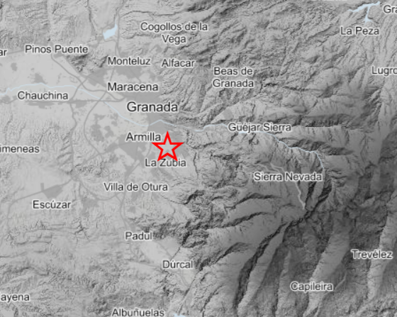 Dos terremotos de magnitud 2,8 y 1,9 hacen temblar Cájar y Vegas del Genil (Granada)