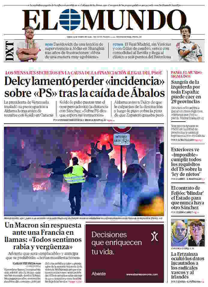 Portada de EL MUNDO del lunes 19 de de octubre de 2026