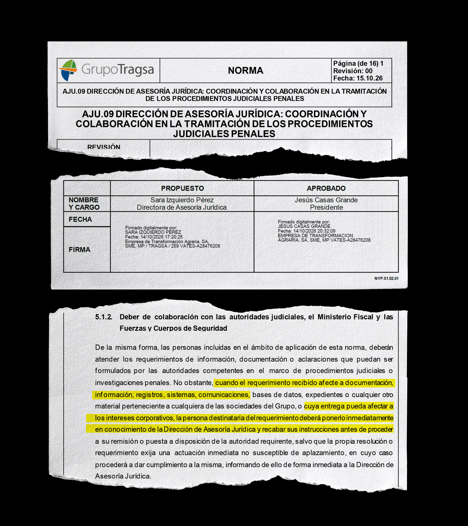 El presidente de Tragsa activó un escudo jurídico el mismo día de destaparse los correos de los 'enchufes'